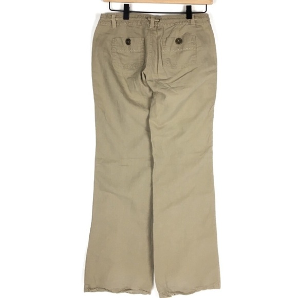 AMERICAN RAG Linen Drawstring Pants Lagenlook Minimalist Lounge Y2K Style Size 1 - Picture 2 of 9